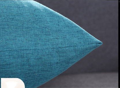 19.7 x 19.7" Premium Square Linen Throw Pillowcase With Hidden Zipper