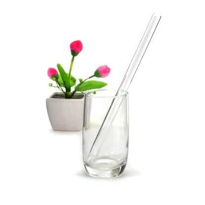 Clear Glass Straw W/Custom Bamboo Tube