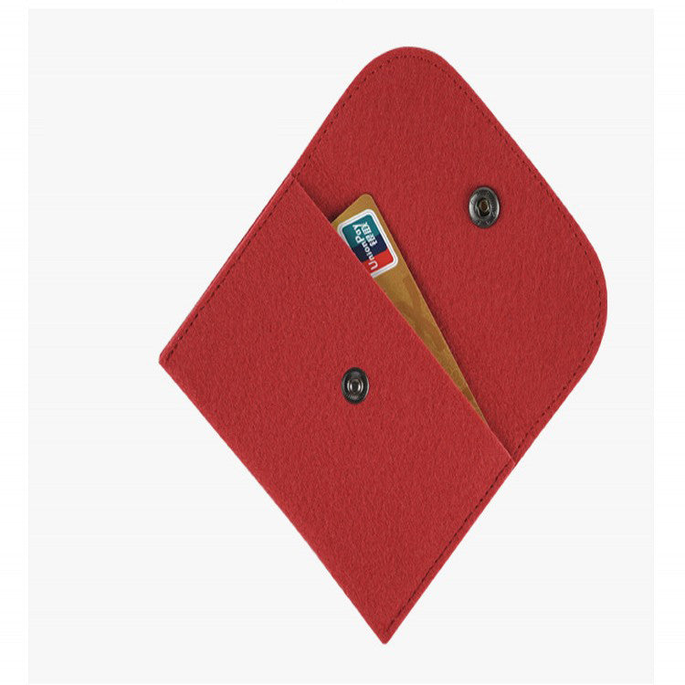 Mini Small Felt Purse Organizer Handbag Pocketbook Handle Bag
