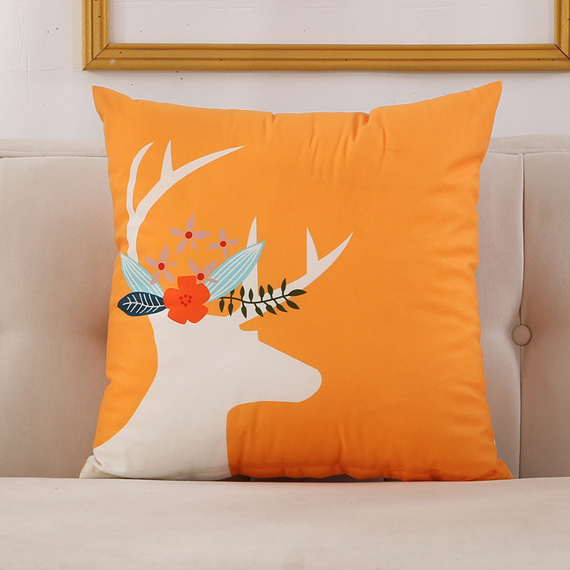 Full Printed 15.8 x 15.8" Premium Square Polyester Short Plush Throw Pillowcase W/Hidden Zipper