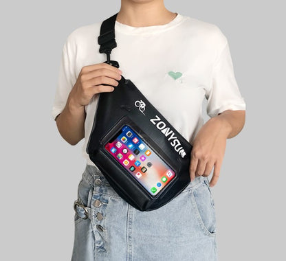 PVC Water ResistantWaist Bag Laser Waist Bum Bag W/Adjustable Belt
