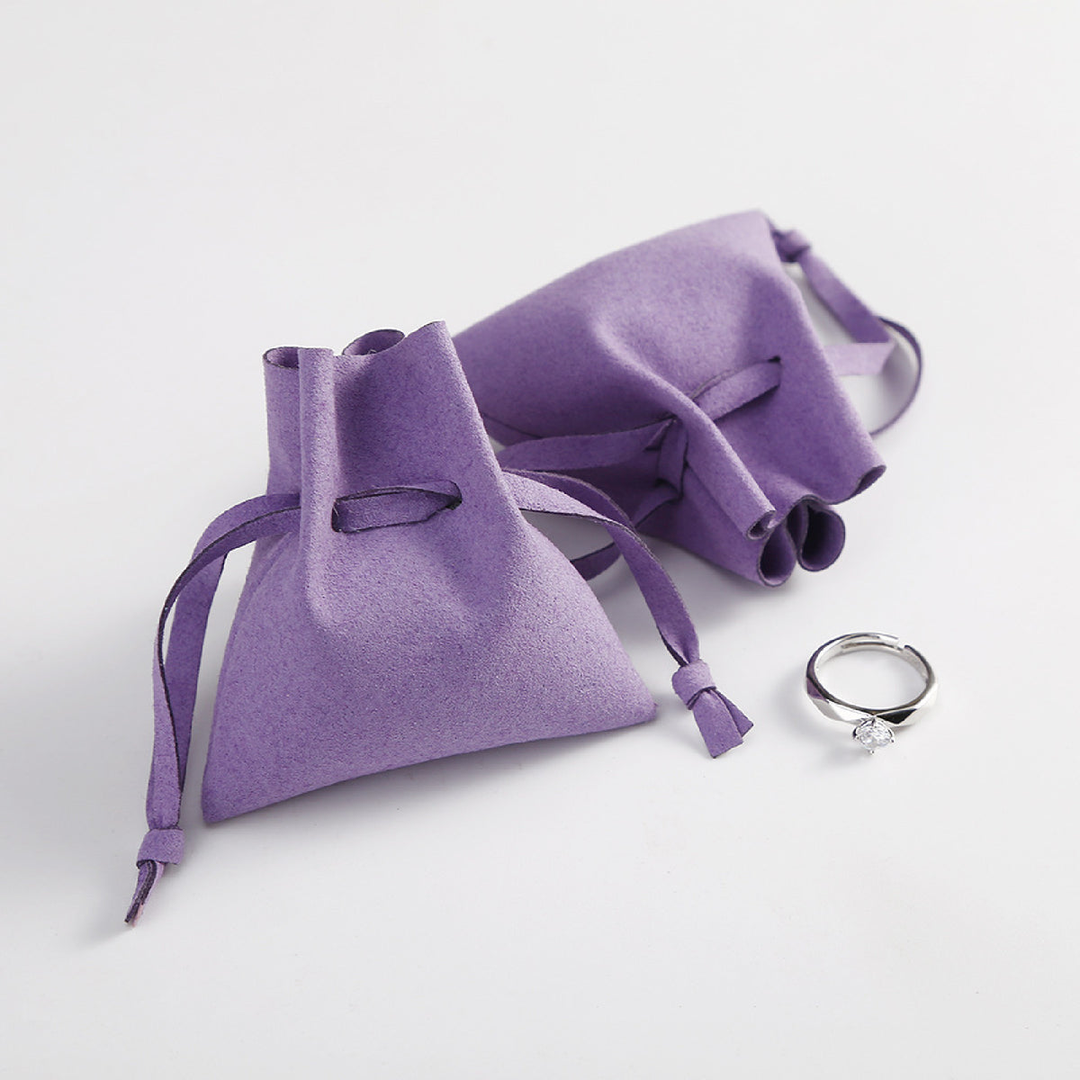 3.7" Microfiber Jewelry Pouch Jewelry Bag Package Bag Small Gift Bag Drawstring Bag for Earring