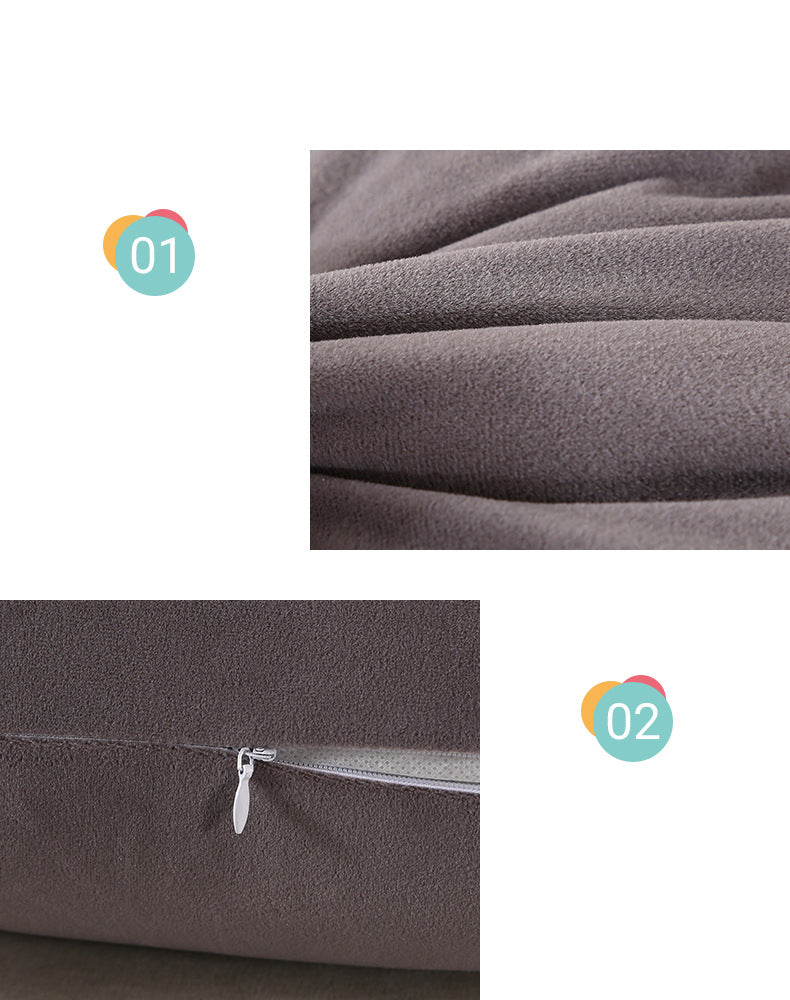 15.8 x 15.8" Premium Square Polyester Short Plush Throw Pillowcase With Hidden Zipper