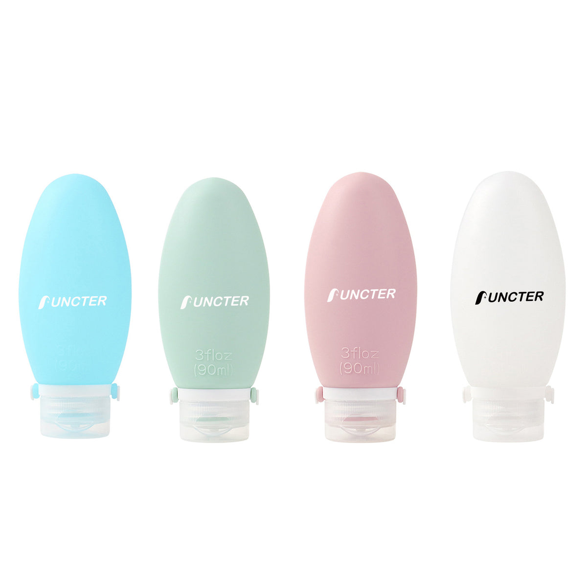 3oz Portable Refillable Traveling Size Liquid Containers ( 4pcs Set )