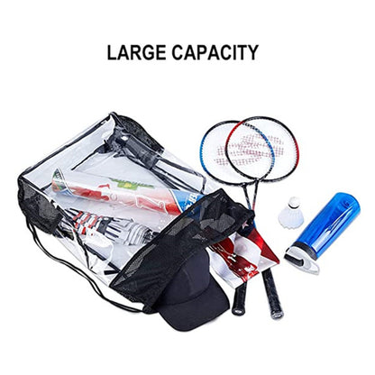 Portable Waterproof PVC Transparent Drawstring Bag Backpack