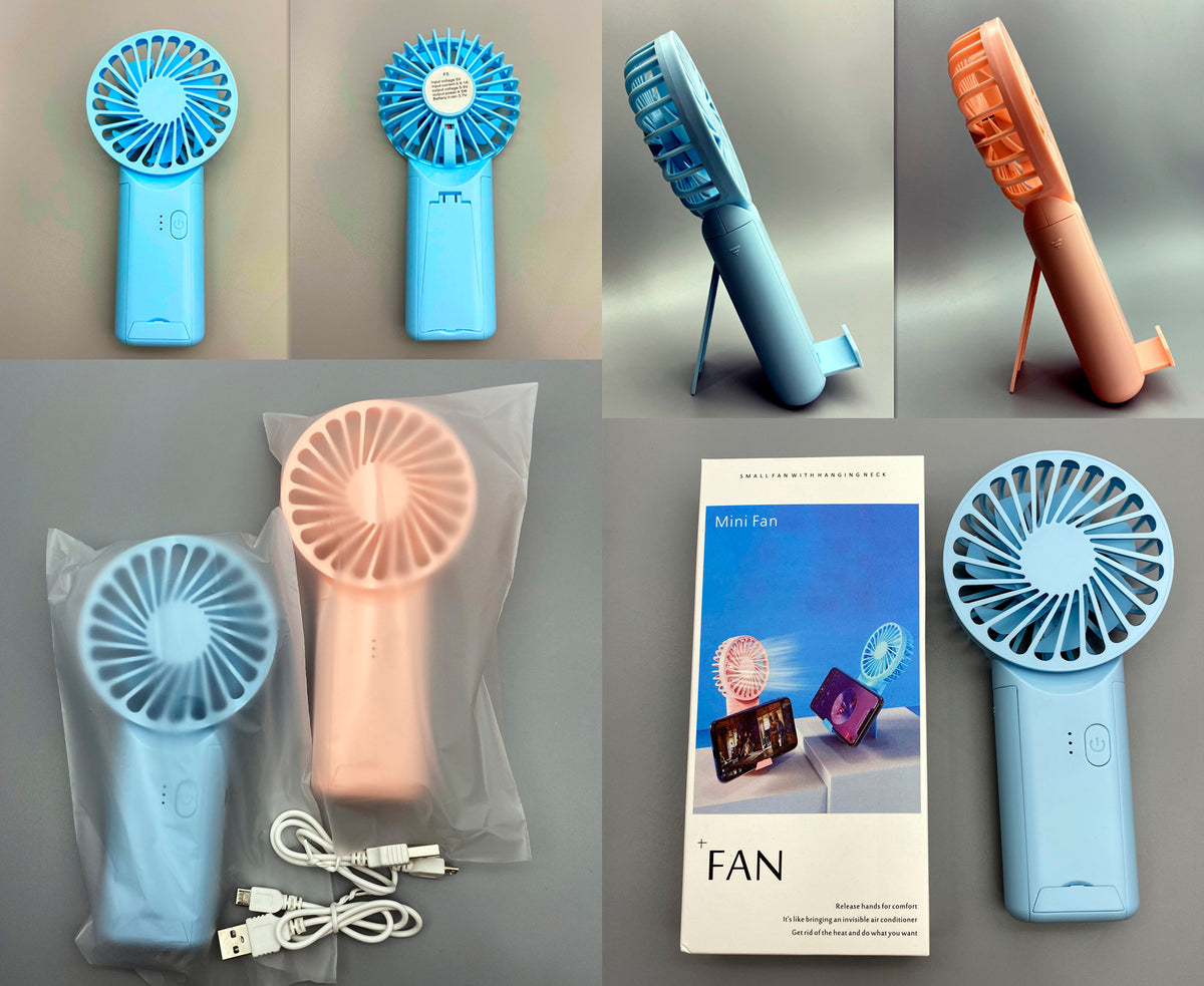 Mini Fan USB Rechargeable Portable Fan with Phone Stand