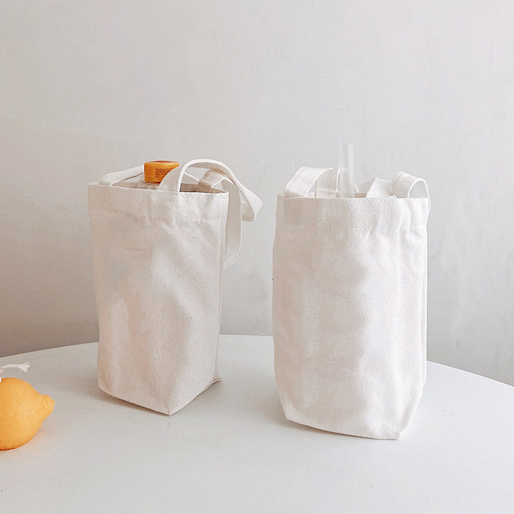 10 oz Cotton Grocery Bottle Carrier Tote Bag Handle Shopping Bag Wine Bag