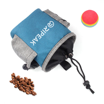 Multifunction 600D Oxford Dog Treat Bag Snack Pouch W/Built-in Poop Bag Dispenser