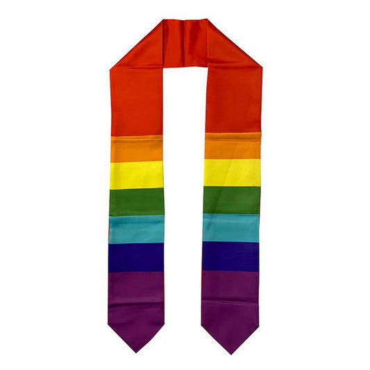 72"L Custom Unisex Adult Graduation LGBTQ Stole Pride Stole