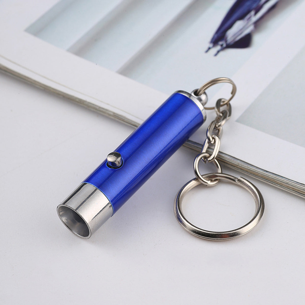 Purple UV Detector Mini LED Flashlight Keychain Portable Aluminum Alloy Flashlight