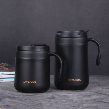 16.9oz/500ML 304 Stainless Steel Tumbler Insulated Vaccum Cup Mug With Flip Lid For Home Office