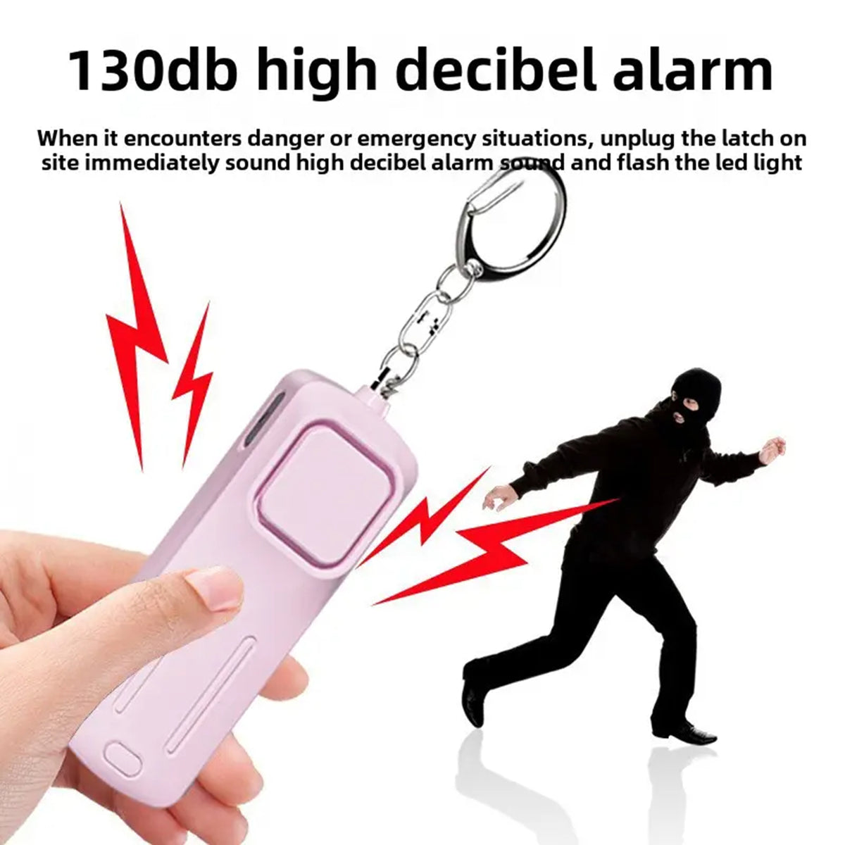 130dB Emergency Safety Alarm Emergency Safety Keychain