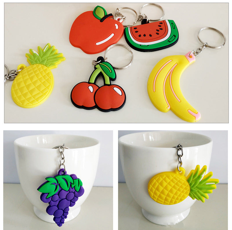 Custom 3D Raised Shaped Soft Touch PVC Keychain - Two Sides Printing
