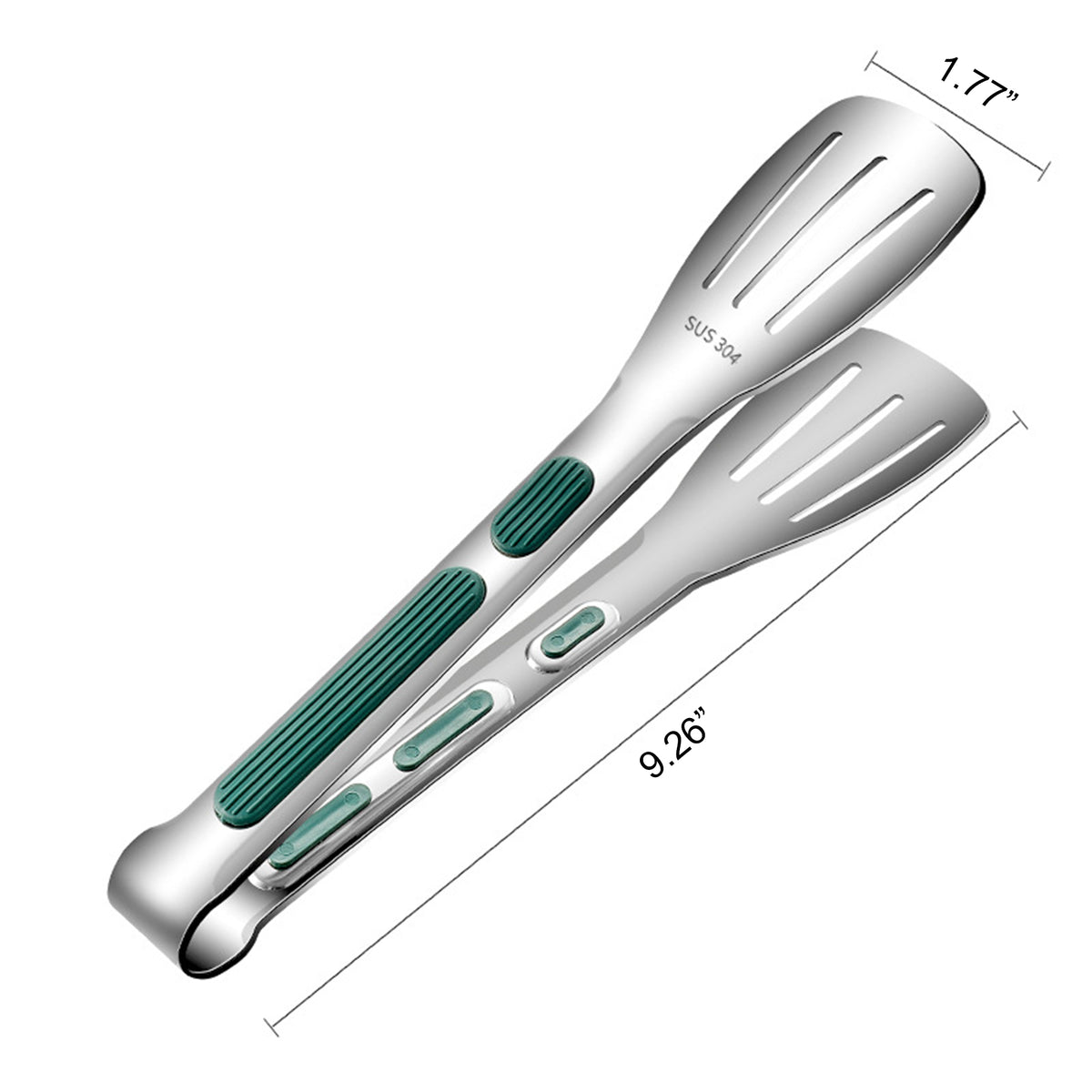 9.26" L Stainless Steel Kitchen Tong Metal Food Clip