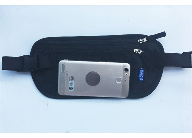 RFID Anti-theft And Anti-scanning Sport Fanny bag Polyester Waist Bag