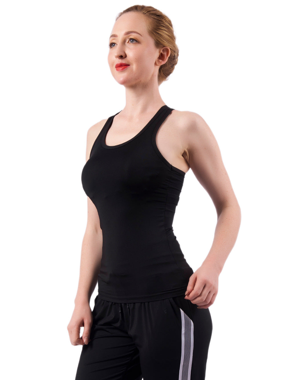 Women's Yoga Sports Bra Strappy Bralette Bra Running Vest Athletic Shirt