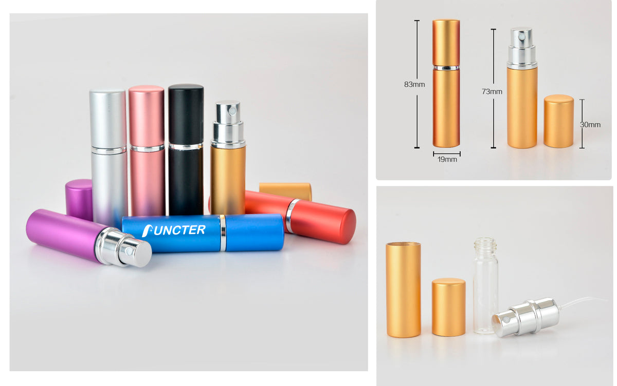 5ml Portable Mini Refillable Perfume Atomizer Perfume Spray Bottle Scent Pump Case