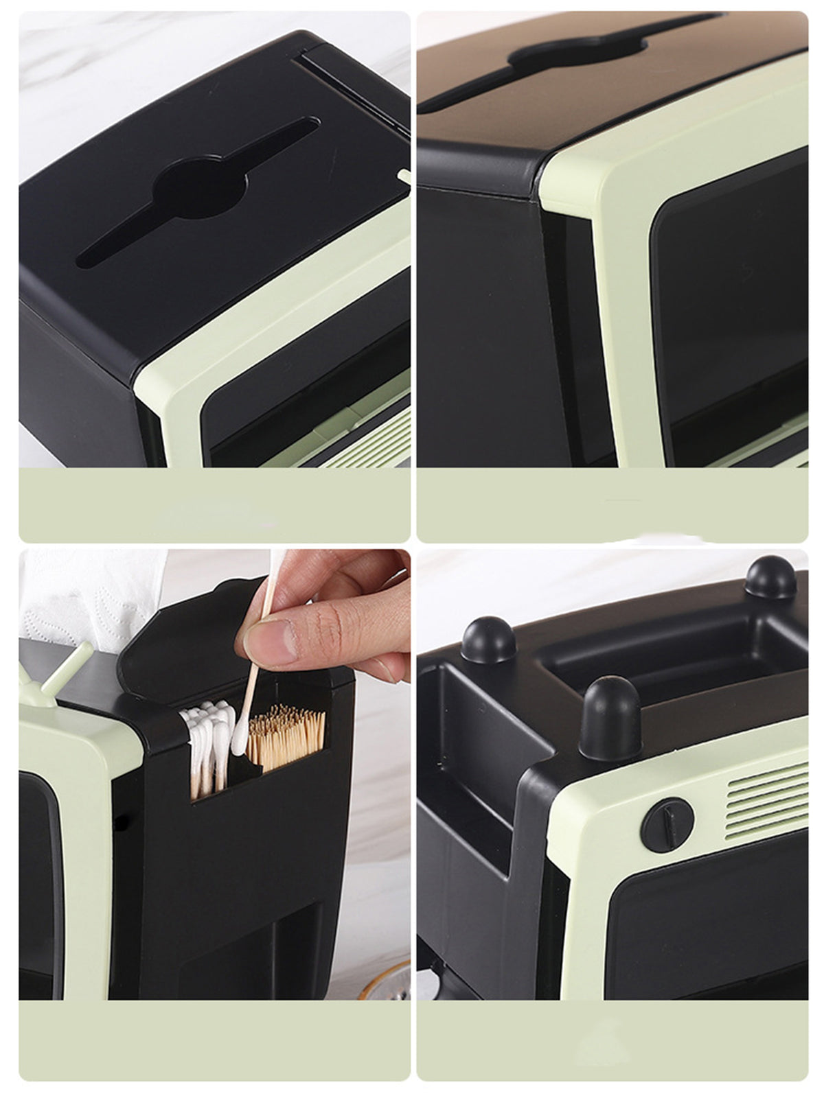 TV Tissue Box Multi Functional Creative Tissue Box Holder with Cell Phone