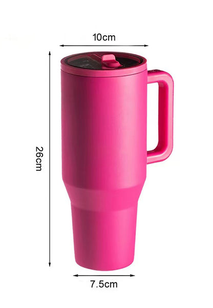 40 Oz/1200ml Car Tumbler Insulated Stainless Steel Water Bottle With Handle & Lid & Flip Straw
