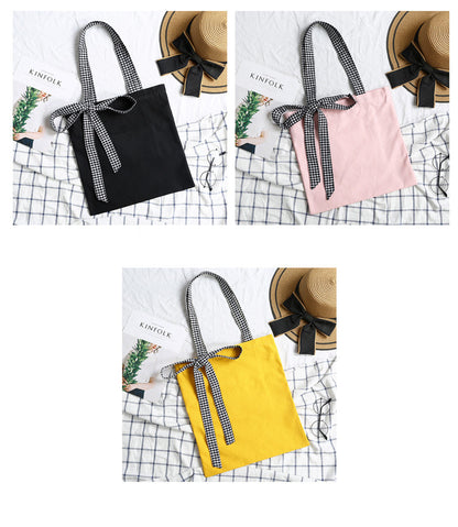 12 oz Canvas Grocery Shopping Tote Bag Single Shoulder Bag Daily Casual Bag For Students