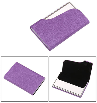 Women's Business Card Cases PU leather Business Card Holders Card Carrier with Magnetic Closure