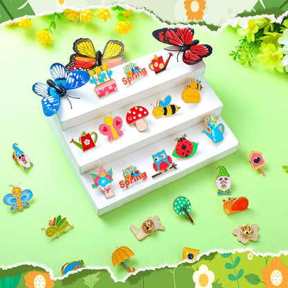 Custom Spring Flower Cute Enamel Lapel Pins Brooch Pin Badge lant Butterfly Bee Lapel Pin