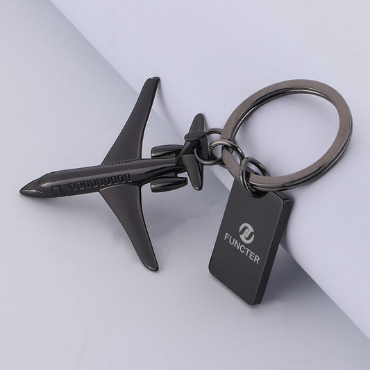 Plane Shaped Key Chain with Data Plate