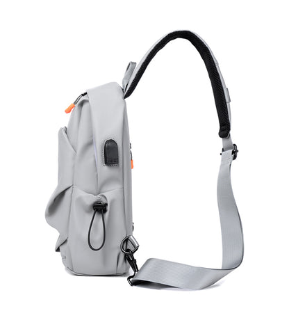 Crossbody Bags Sling Backpack Shoulder Bag Chest Bag Travel Hiking Daypack W/USB Charger Port