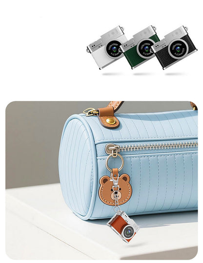Retro Mini Thumb Digital Camera Pendant Backpack Keychain Charm Take Photos with 8GB TF Card