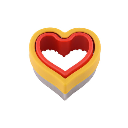 2 Layers Heart-Shaped Sandwich Cutter Sandwich Sealer Cutter Crustless Sandwich Maker for Lunchbox