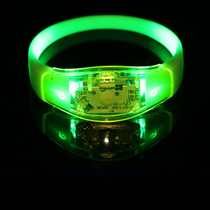 Button control LED Luminous Silicone Bracelet Rave Concert Birthday Carnival Party Favors Gift