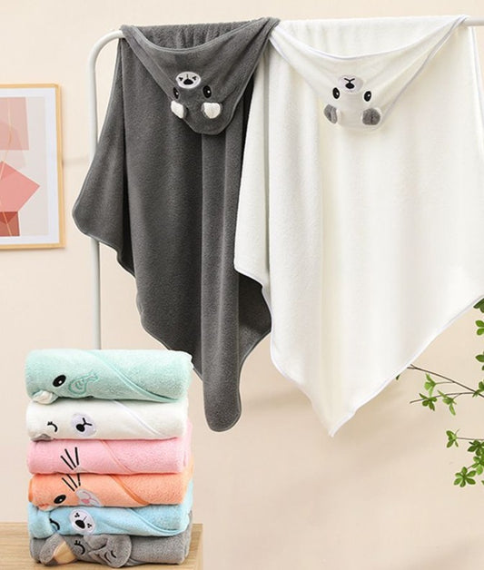 Baby Hooded Towel Cape Quick Dry Bath Robe
