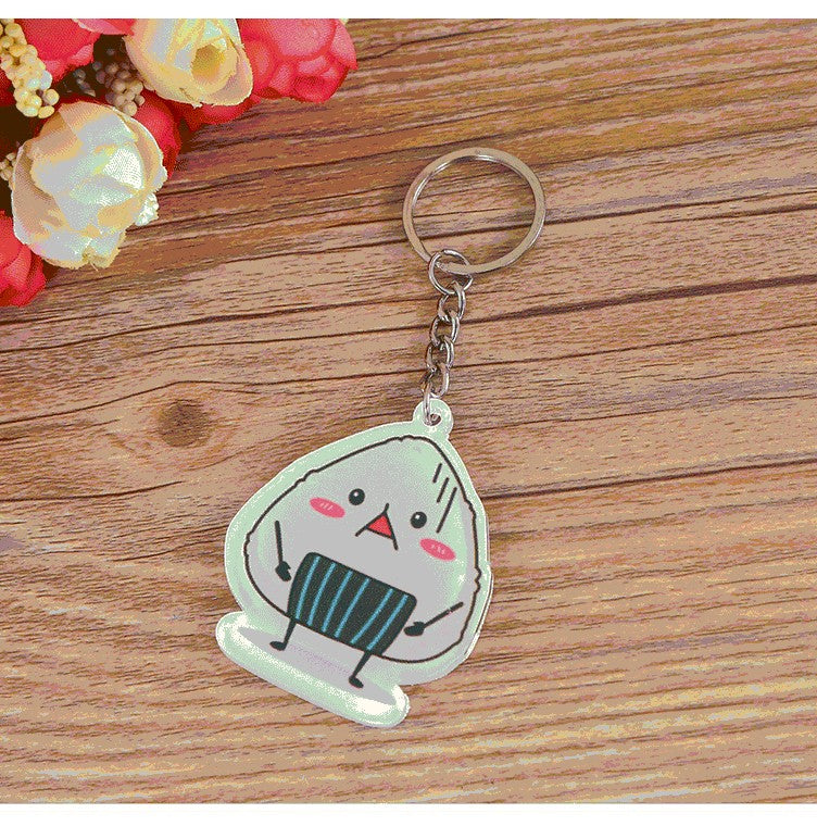 Cute Food Shaped Acrylic Keychain - One Side Printing