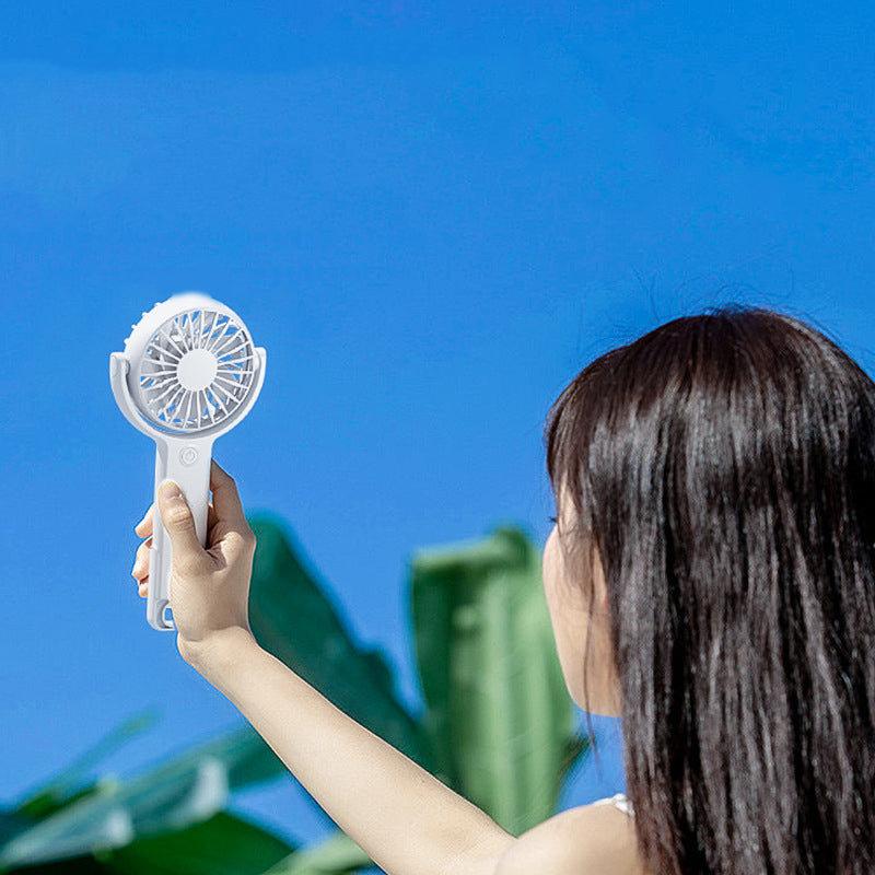 Mini USB Desktop Handheld Fan With 5-Speed Adjustable USB Rechargeable Fan