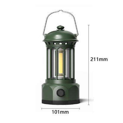 Camping Lantern Vintage LED Light Portable Waterproof Outdoor Tent Bulb Retro Warm Camp Light