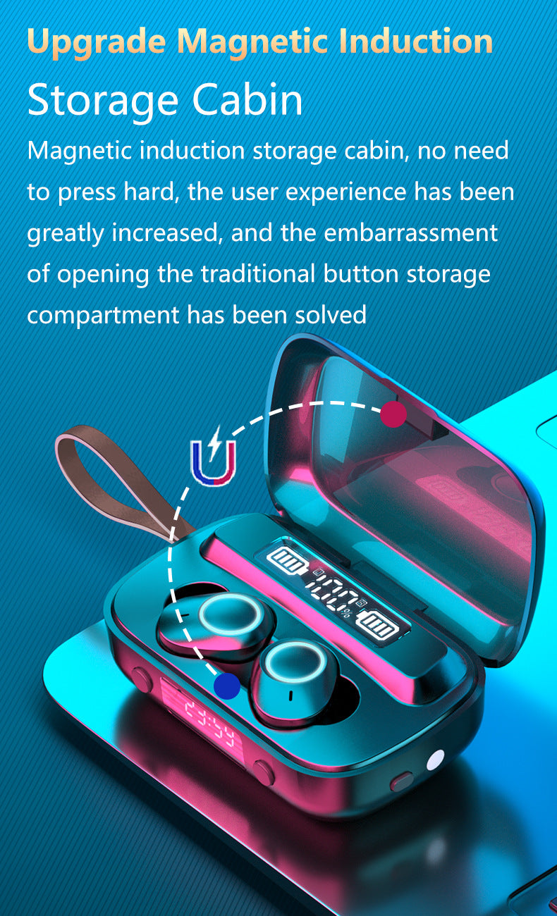 TWS Earbuds W/600 mAh Power Bank And A LED Light