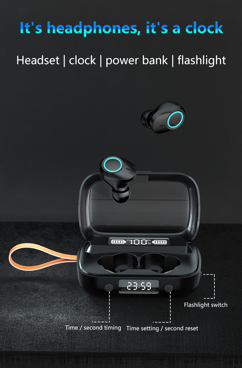 TWS Earbuds W/600 mAh Power Bank And A LED Light