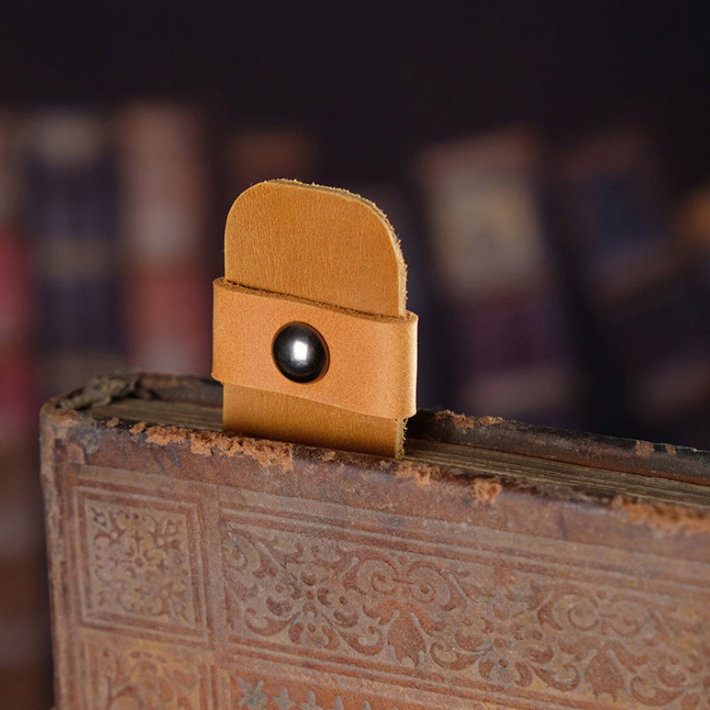 PU Leather Bookmark Classic Stitched Bookmark Page Markers Reading Gifts