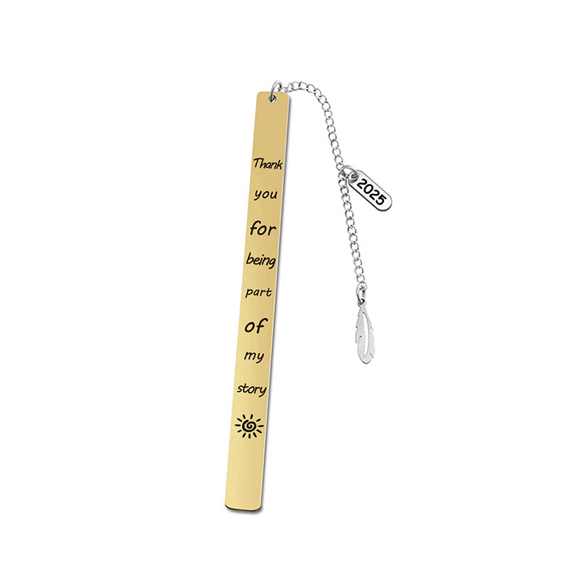 Custom Metal Bookmark W/ Tassel For Teachers, Students, Book Lovers