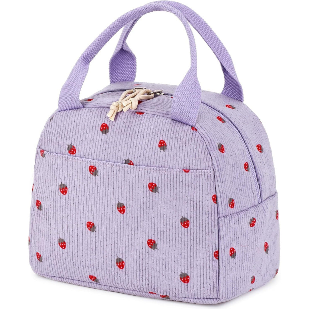 Corduroy Printed Handheld Lunch Tote Bag