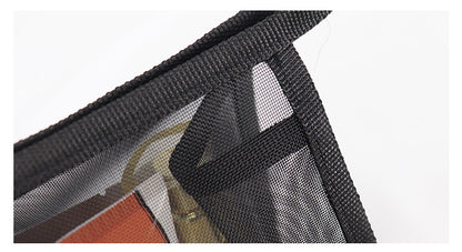 Non-waterproof Lace Toiletry Pouch Bag Mesh Makeup Bag Transparent Pouch(Large)