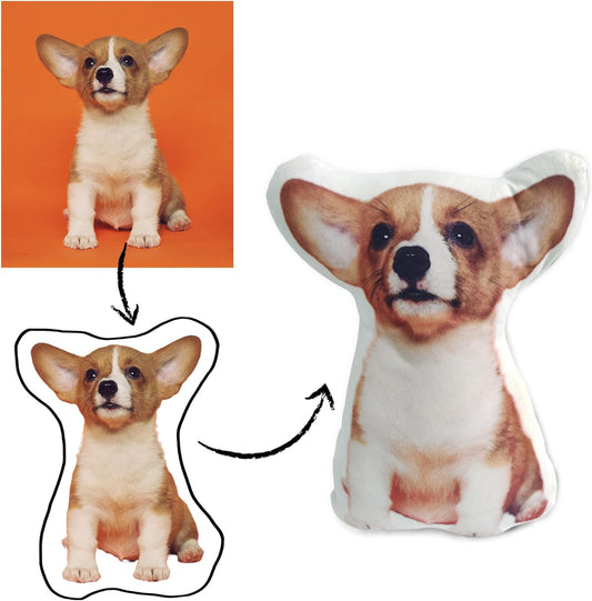 15'' to 20" Custom Pet Pillow with Photo Personalized Photo Shaped Dog Cat Face Pillow