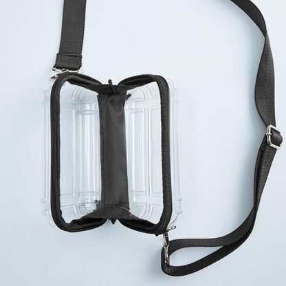 Transparent PC Hard Body Shoulder Bag Zipper Crossbody Bag