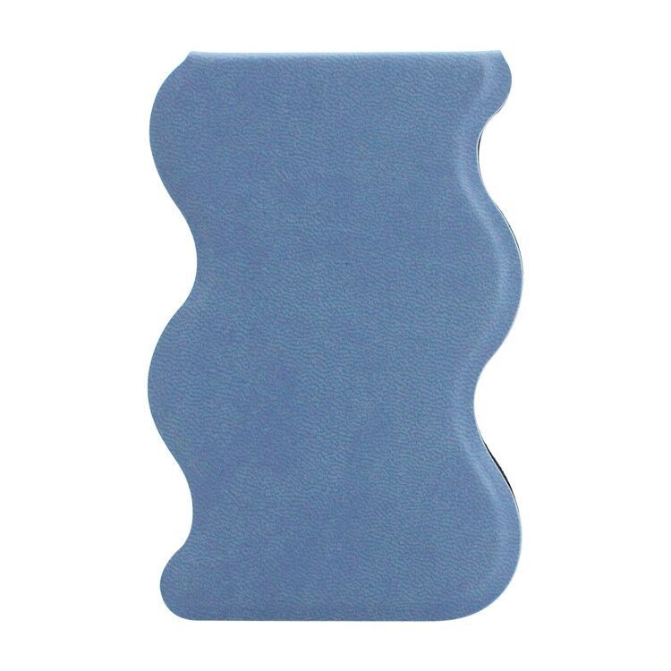 Portable Shatterproof Wavy Makeup Mirror With PU Leather Cover