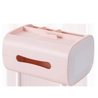 Tissue Box Holder, Multi-Functional Tissue Box Cover with Remote Control Holder