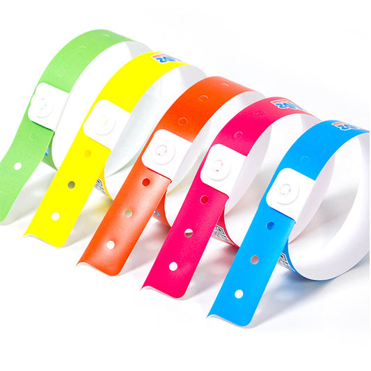 Waterproof PVC Secure Snap Wristband For Waterparks Concerts Conferences