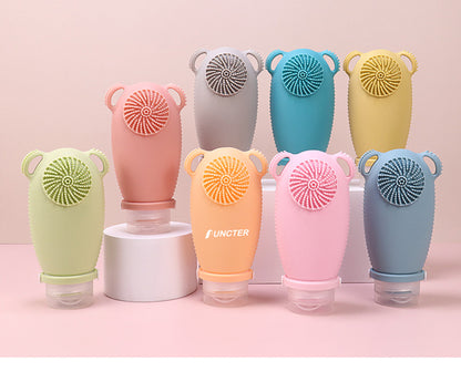Silicone Travel Bottles for Toiletries W/Multi-functional Face Wash