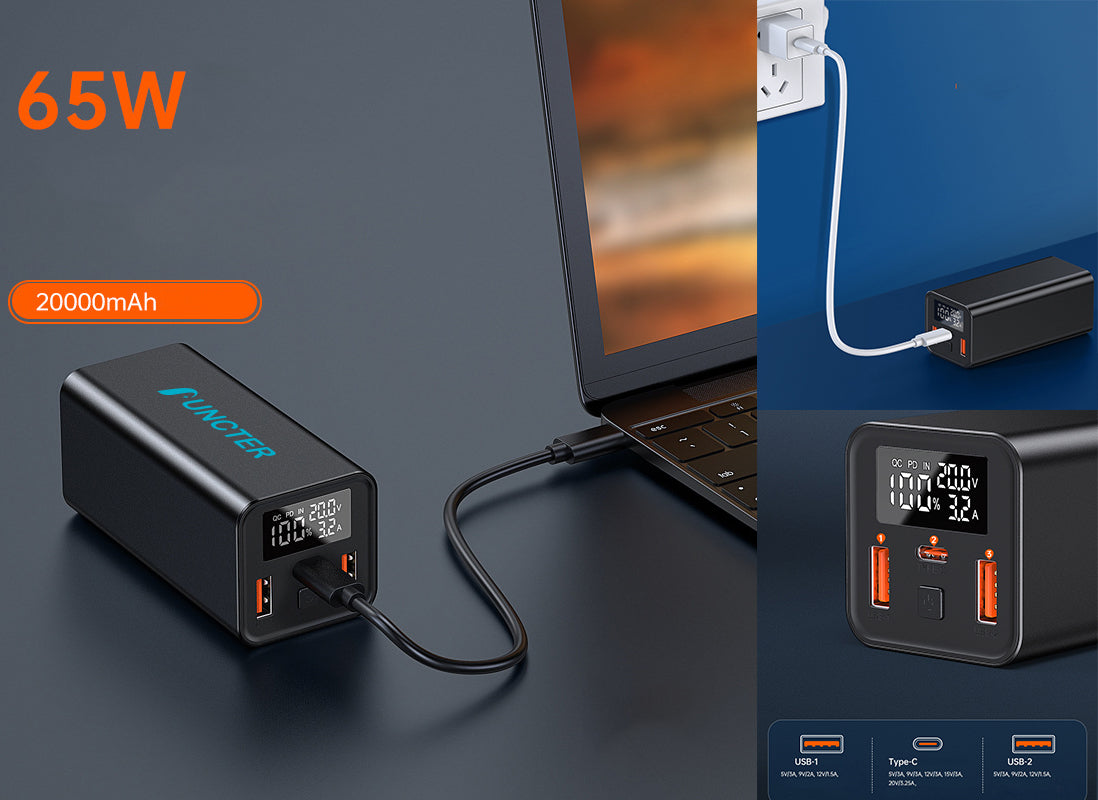 20,000mAh PD 65W Tablet & Laptop Charging Power Bank