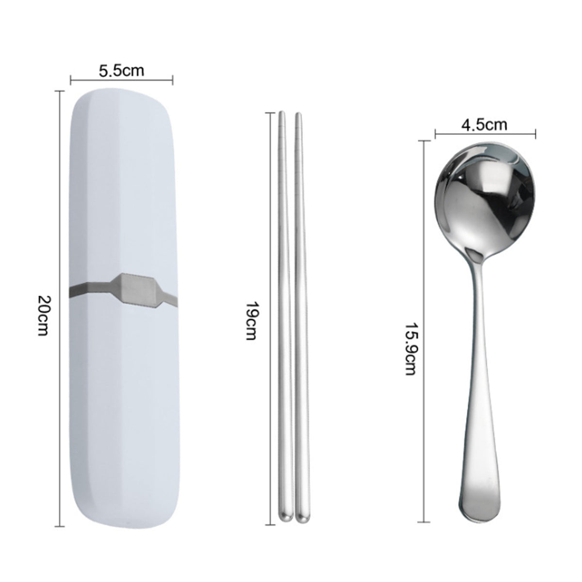 Travel Stainless Steel Spoon Chopsticks Cutlery Set