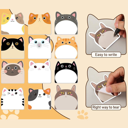 Custom 30 Sheets Adhesive Cute Cat Memo Pad
